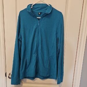 Roots Blue Zip-Up Sweater